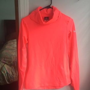 Neon pink Nike long sleeve sweat shirt